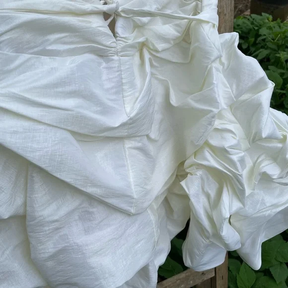 Cinderella Divine Short White Strapless Wedding Dress - Picture 9 of 12